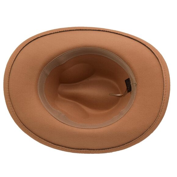 1114 Unisex Western Cowboy Hat Fur Felt Cowgirl Hats Wide Brim With Belt main image 9